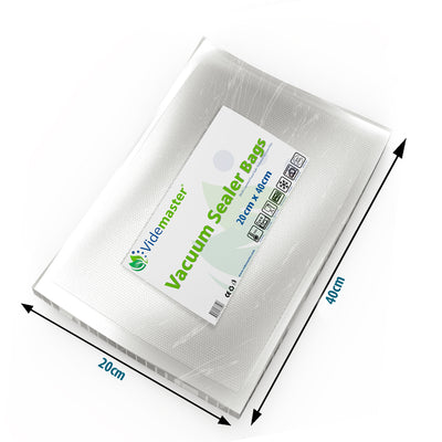 20 x 40 cm Vacuum Food Sealer Bags (100s)